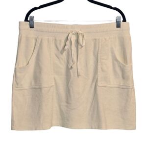 bobi Cream Mini Skirt XL